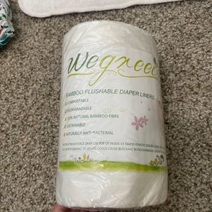 Diaper liners for reusable diapers